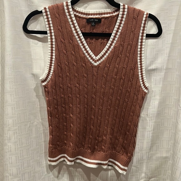 Pink & White Sweater Vest - Picture 1 of 3